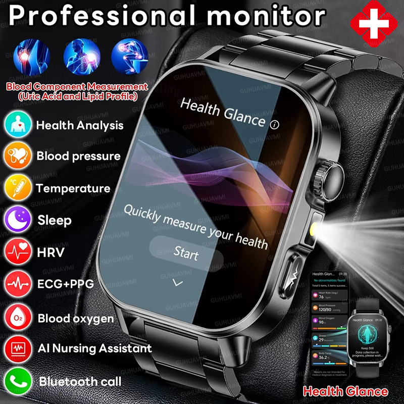 Android Smartwatch Accessories - Nursing Grade New ECG+PPG Three High