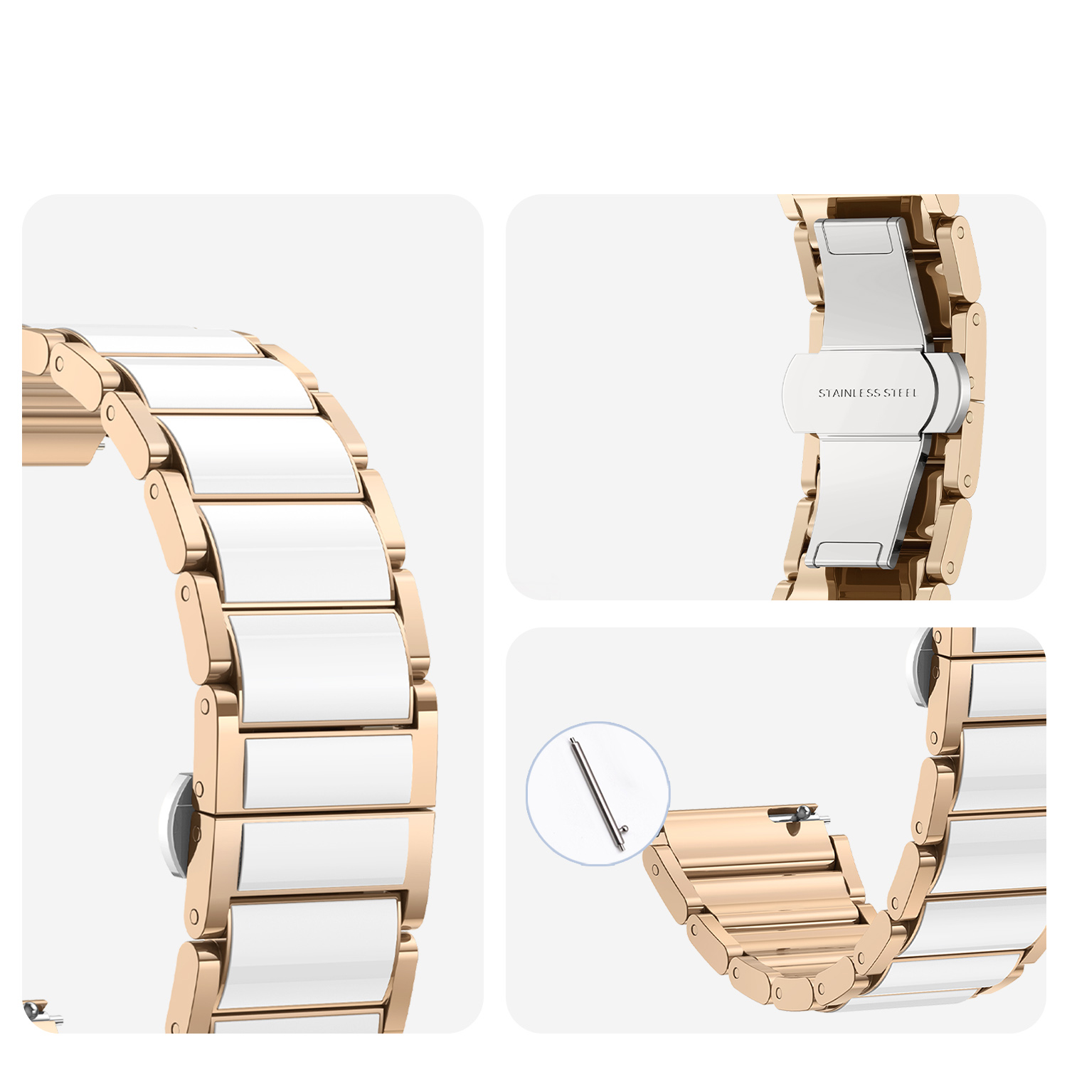 Ceramic-like Metal Strap For H - Ceramic Link Bracelet ulasan dan harga