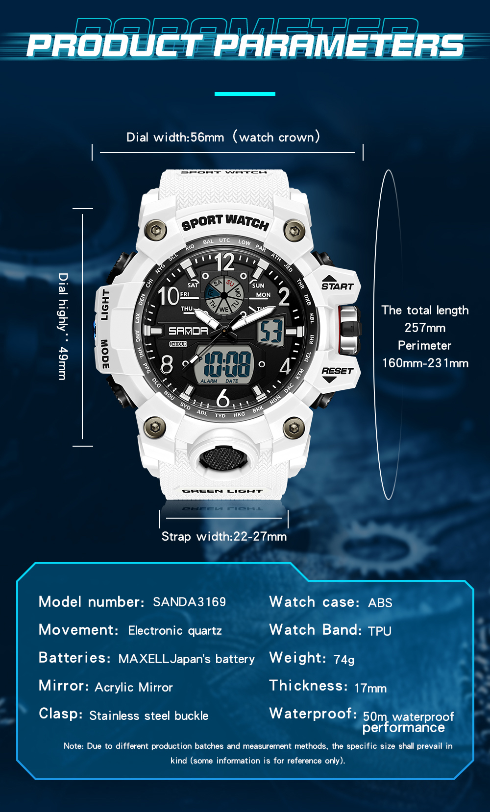 SANDA 30169 Top Sports Men's W - Smartwatch Nexus ulasan dan harga