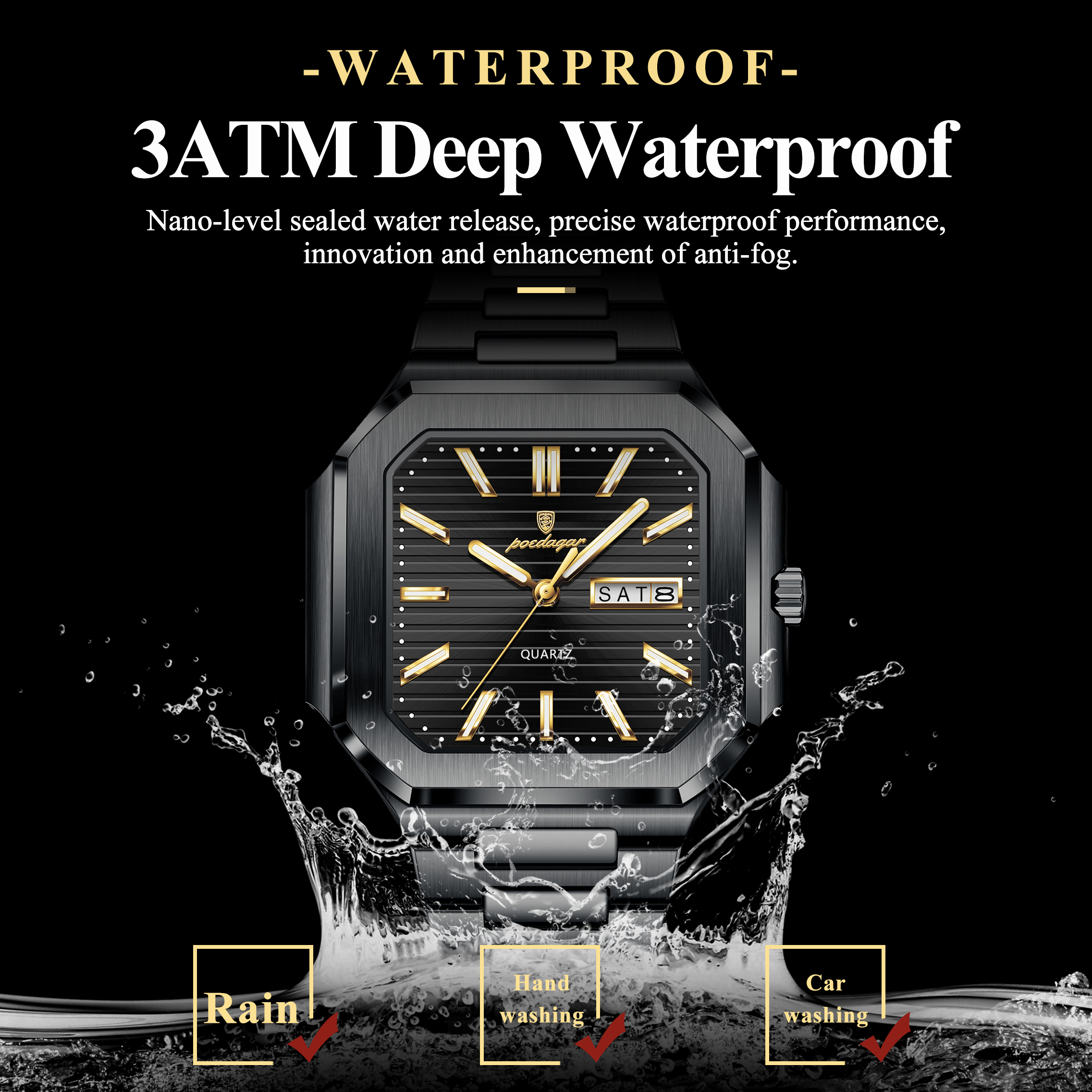 POEDAGAR Casual Square Man Wri - Smartwatch Nexus ulasan dan harga