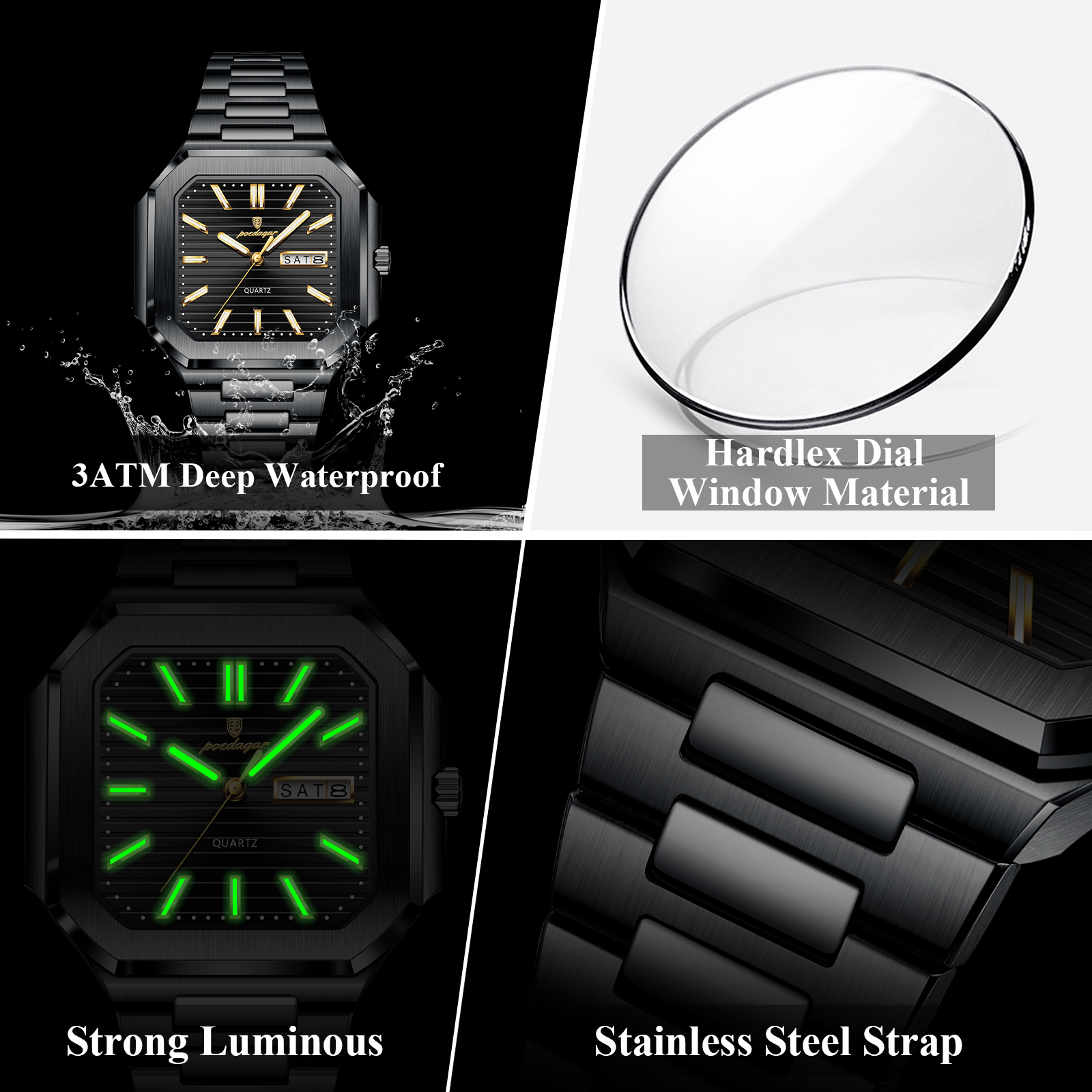 POEDAGAR Casual Square Man Wri - Smartwatch Nexus ulasan dan harga