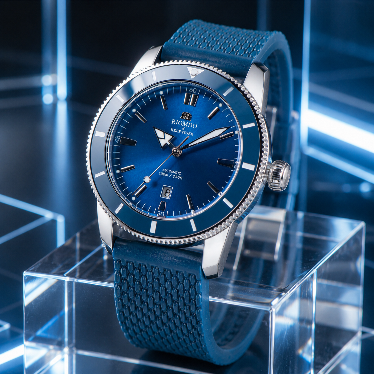 RIOMDO&RF Luxury Brand Men's A - Stainless Mesh Band ulasan dan harga