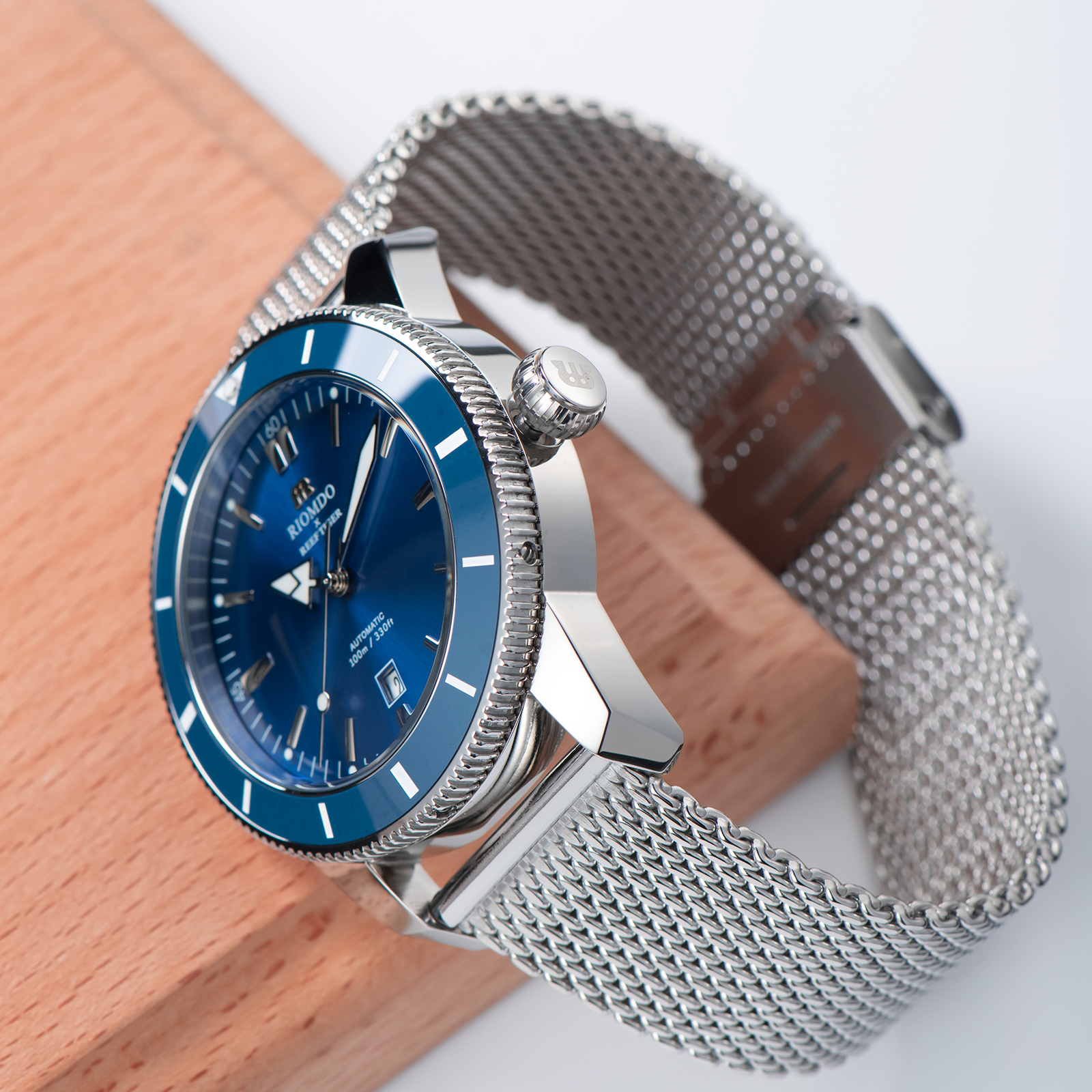 RIOMDO&RF Luxury Brand Men's A - Stainless Mesh Band ulasan dan harga