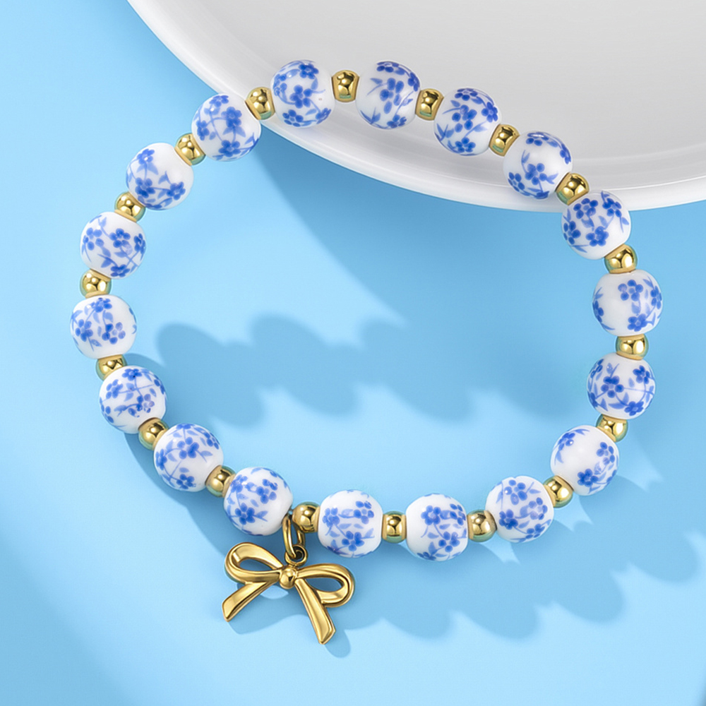 Colorful Ceramic Bead Bracelet - Ceramic Link Bracelet ulasan dan harga