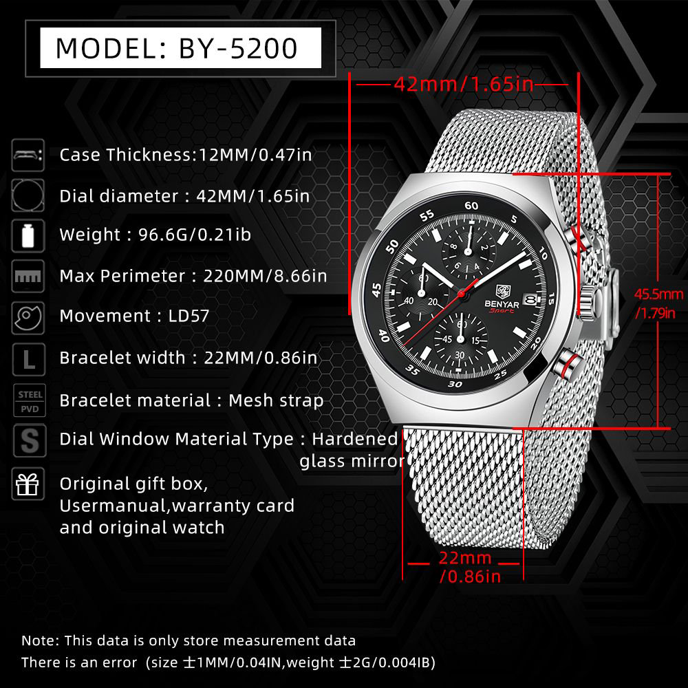 BENYAR Top Luxury Brand Men's  - Accessories With Watch ulasan dan harga
