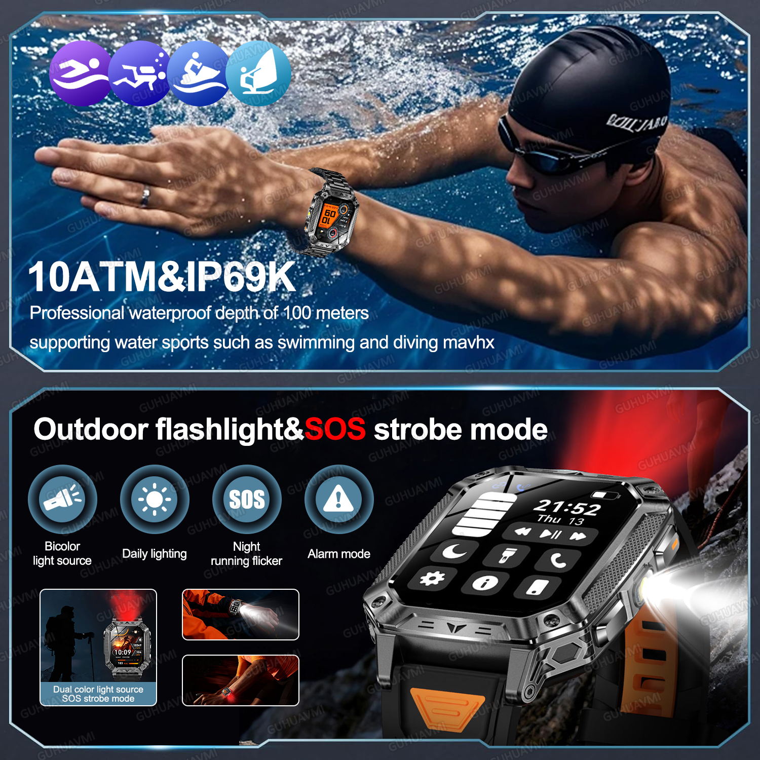 2026 New 1400mAh Big Battery S - Smartwatch Touch ulasan dan harga