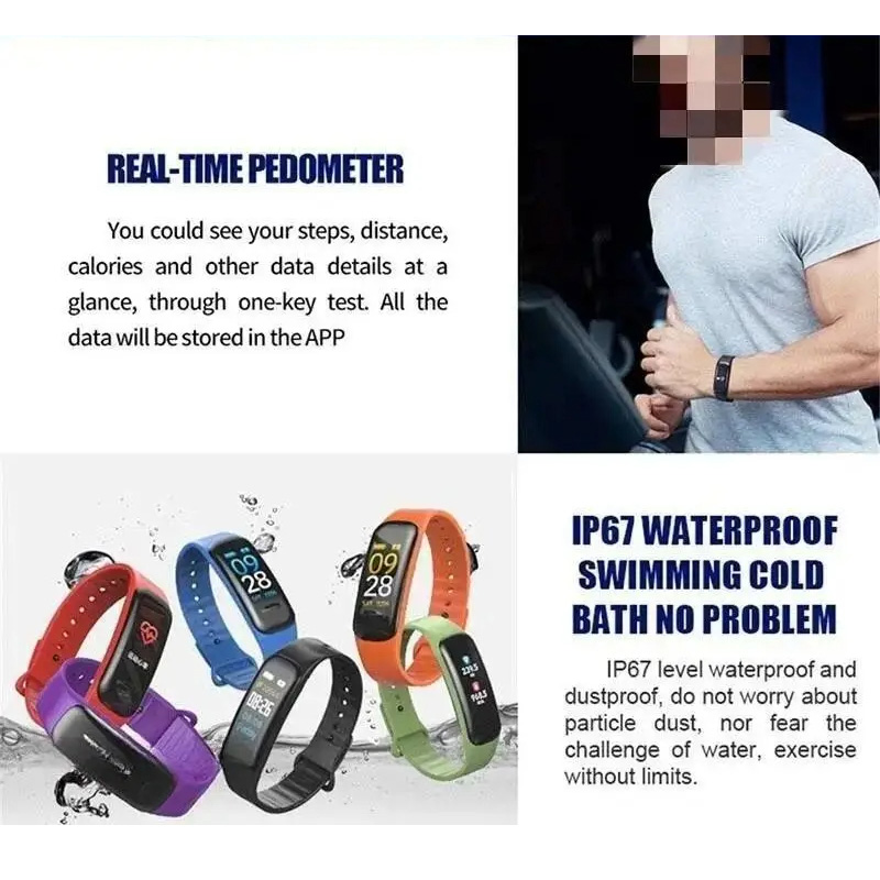 Lenovo Smart Watch C1 Plus Blu - Android Smartwatch Accessories ulasan dan harga